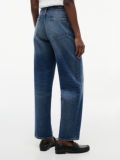 Flag Horsebit Regular Tapered Ankle Jeans — Blue 4