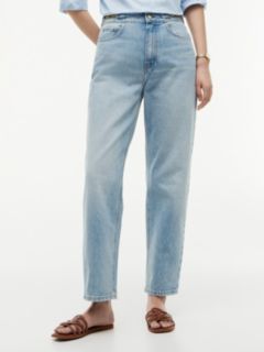 Flag Horsebit Regular Tapered Ankle Jeans — Blue 2