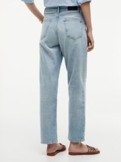 Flag Horsebit Regular Tapered Ankle Jeans — Blue 4