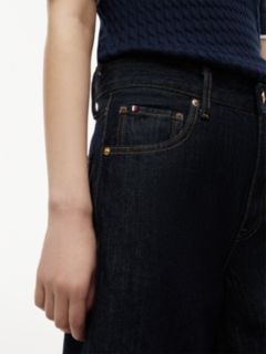 High Rise Straight Denim Bermuda Shorts — Blue 3