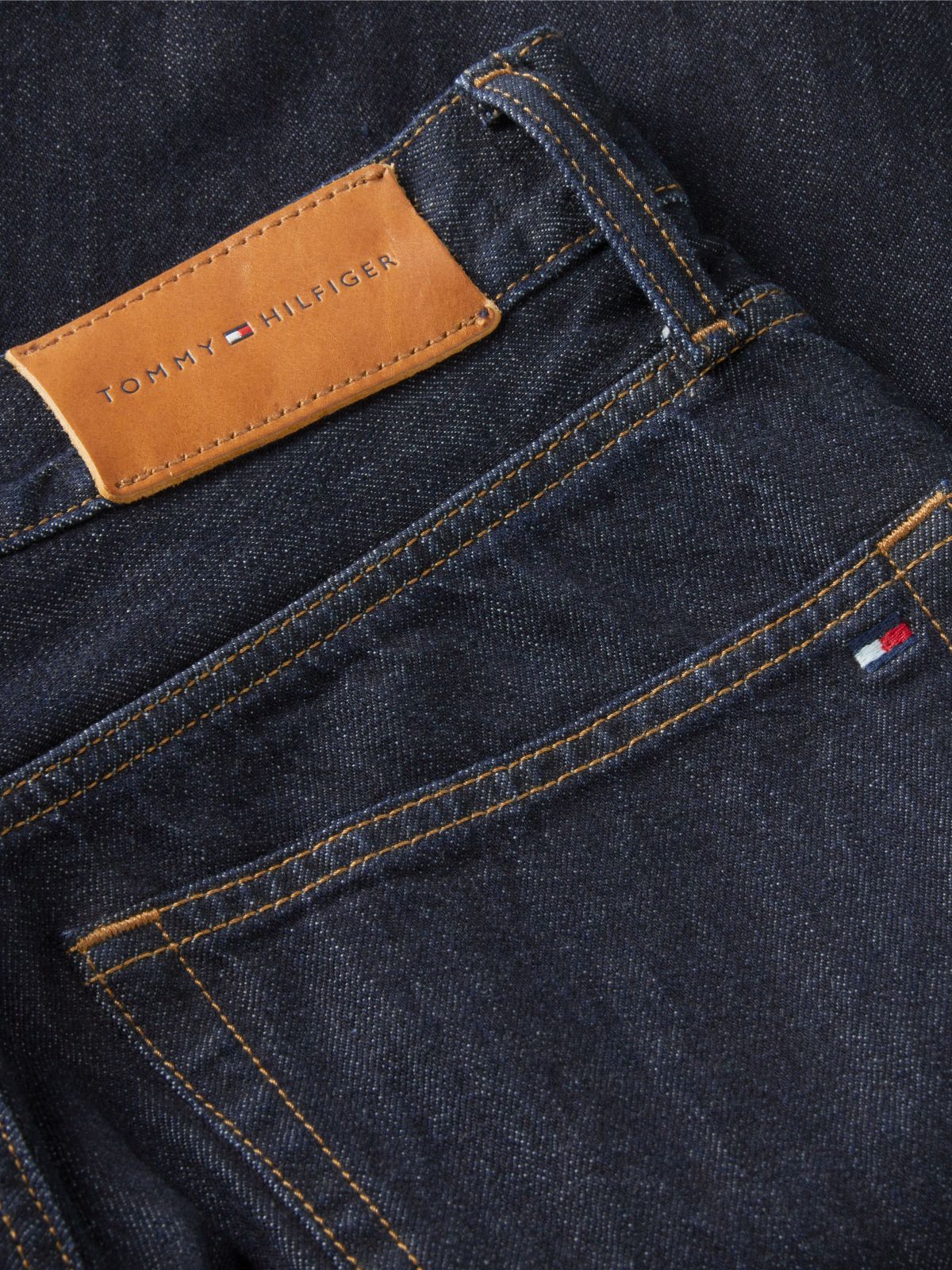 High Rise Straight Denim Bermuda Shorts — Blue