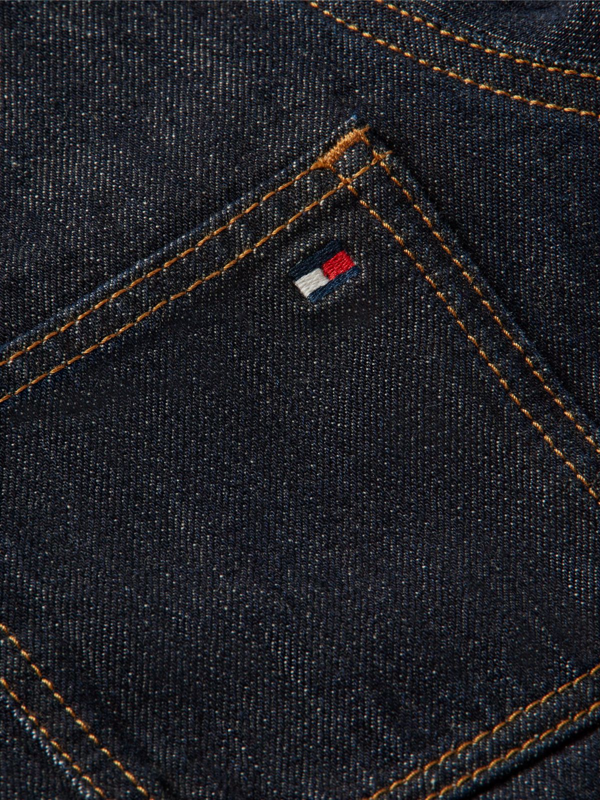 Gold-Tone Button Denim Jacket — Blue