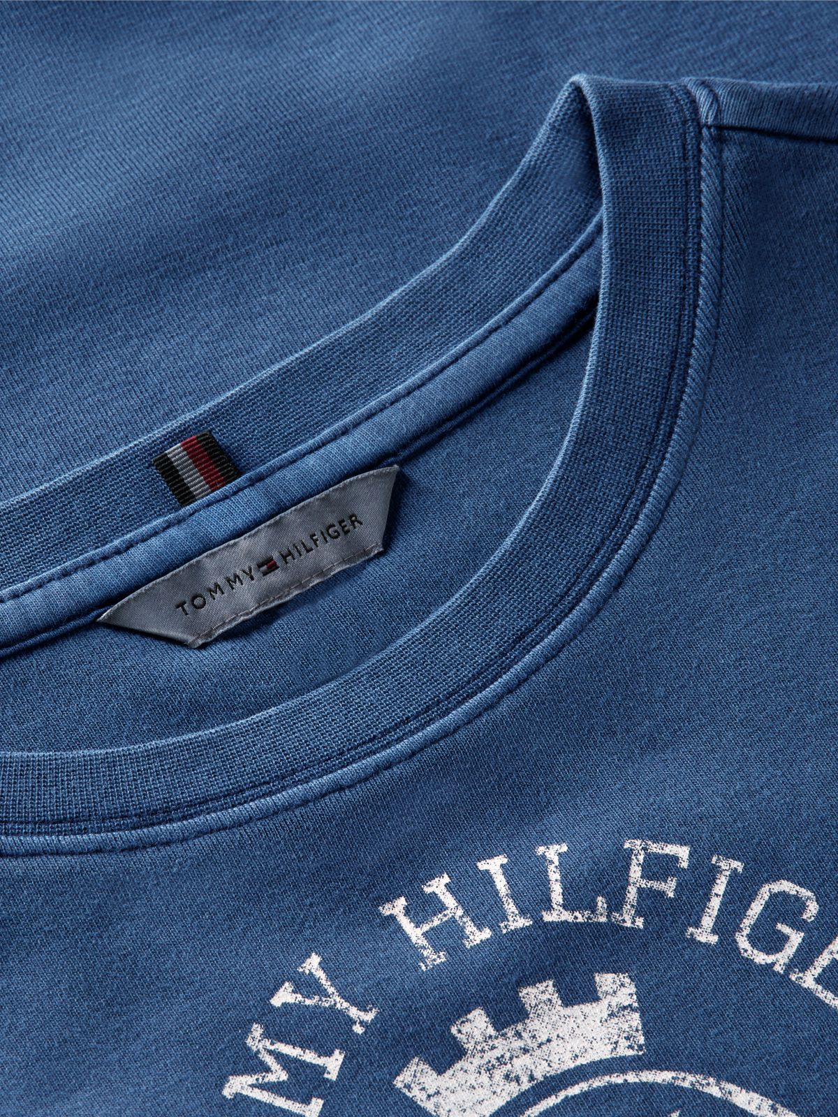 Washed Crest Slim T-Shirt — Blue