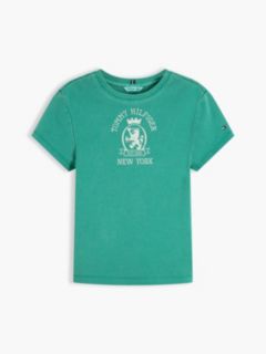 Washed Crest Slim T-Shirt — Green 5