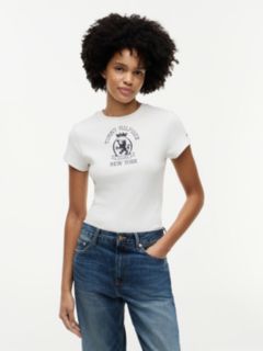 Washed Crest Slim T-Shirt — Grey 1