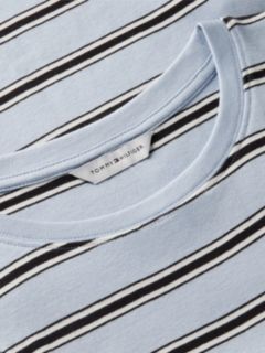 Stripe Slim Crew Neck Tank Top — Blue 6