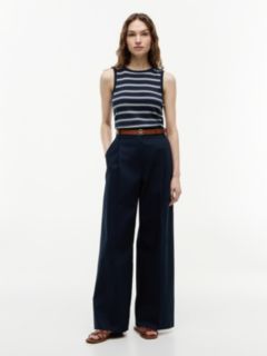 Stripe Slim Crew Neck Tank Top — Multi 2