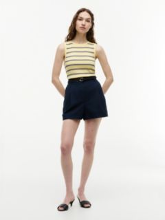 Stripe Slim Crew Neck Tank Top — Multi 2