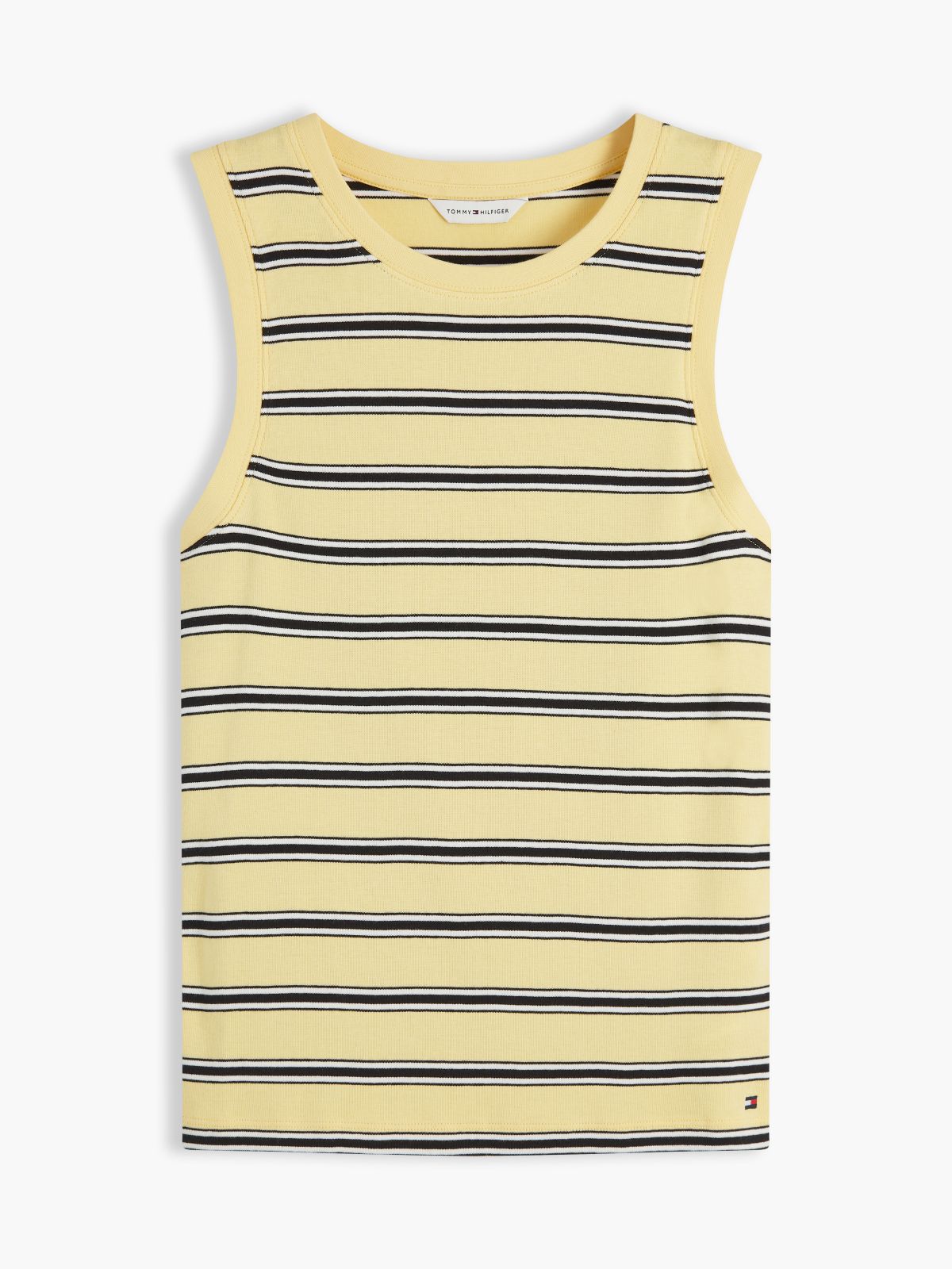 Stripe Slim Crew Neck Tank Top — Multi