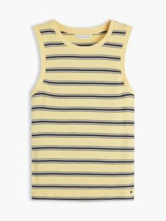 Stripe Slim Crew Neck Tank Top — Multi 5