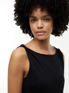 Knot Interlock Knit Midi Dress — Black 2
