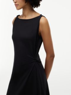 Knot Interlock Knit Midi Dress — Black 3