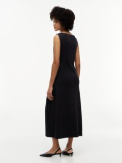 Knot Interlock Knit Midi Dress — Black 4