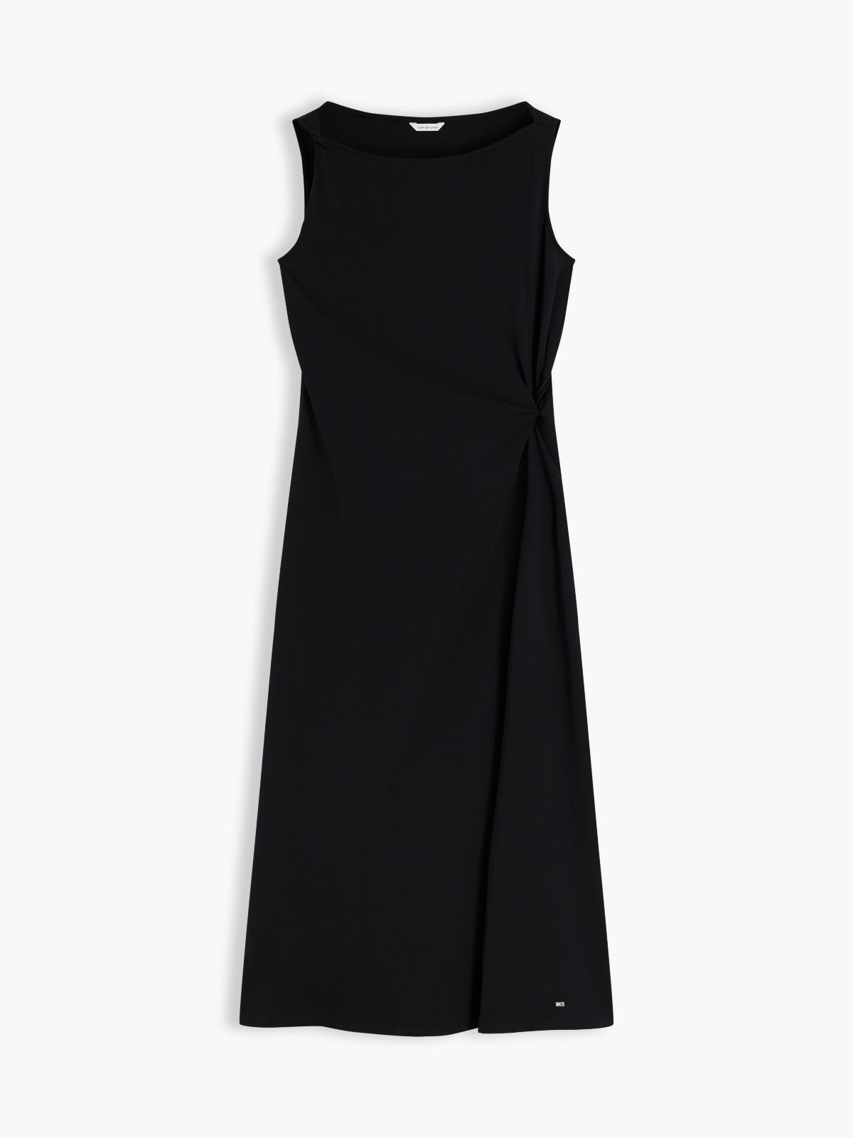 Knot Interlock Knit Midi Dress — Black