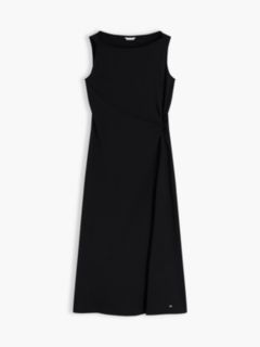 Knot Interlock Knit Midi Dress — Black 5