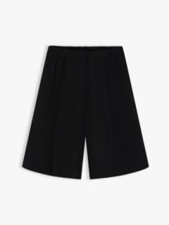 Straight Bermuda Shorts With Linen — Black 5