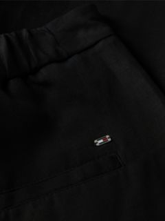 Straight Bermuda Shorts With Linen — Black 6