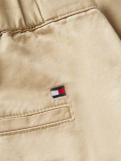 Washed Flared Chino Shorts — Beige 6