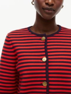 Gold-Tone Button Boxy Cardigan — Multi 3