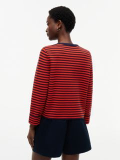 Gold-Tone Button Boxy Cardigan — Multi 4