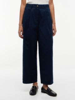 Washed Barrel Leg Chinos — Blue 2