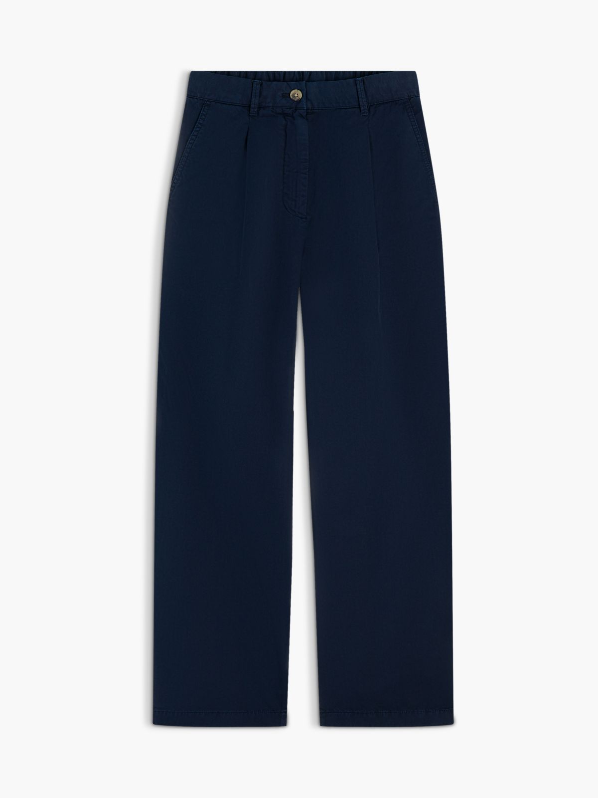 Washed Barrel Leg Chinos — Blue