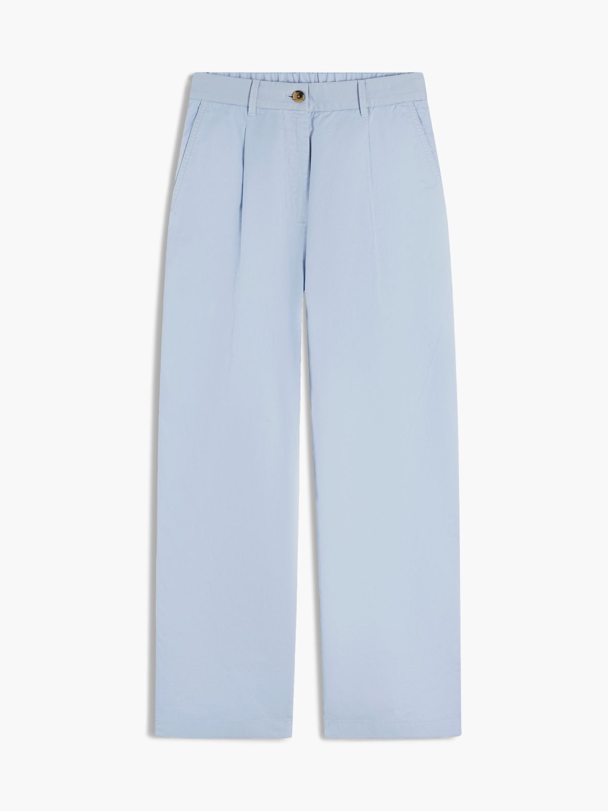 Washed Barrel Leg Chinos — Blue