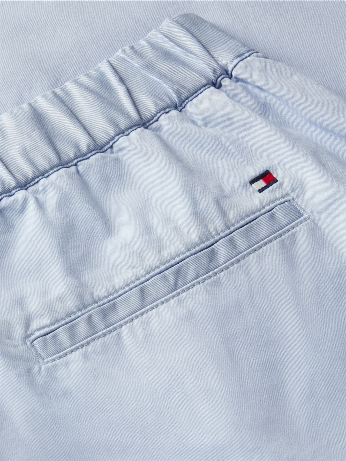 Washed Barrel Leg Chinos — Blue