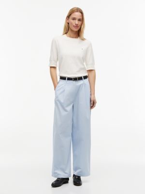  washed barrel leg chinos for women tommy hilfiger