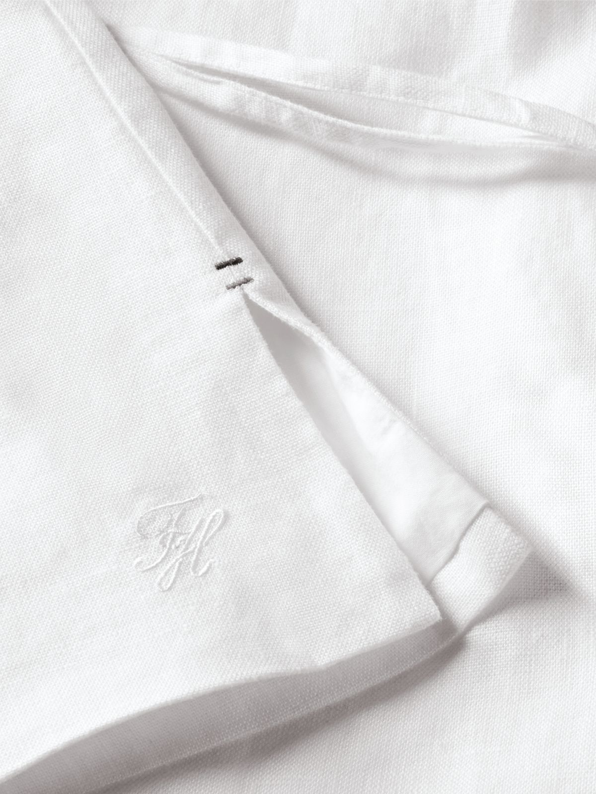 Linen Blend Tie Wrap Waistcoat — White