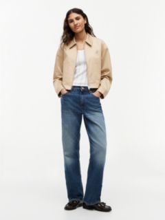 Logo Patch Pocket Twill Short Jacket — Beige 2