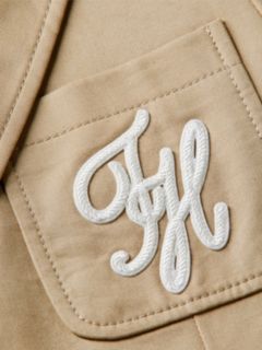 Regular Fit Logo Appliqué Blazer — Brown 6