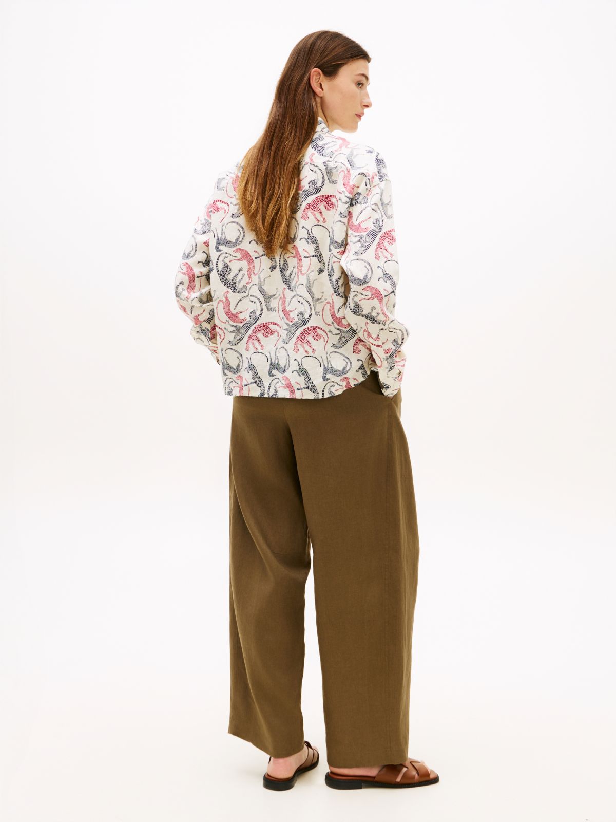 Pure Linen Oversized Fit Shirt — Beige