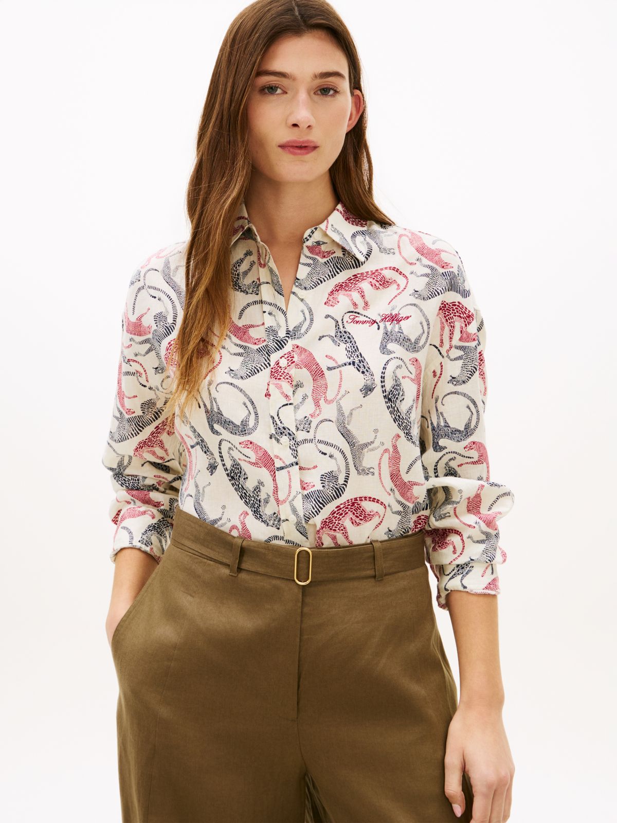 Pure Linen Oversized Fit Shirt — Beige