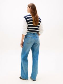 Mid Rise Loose Straight Leg Jeans — Blue 4