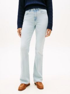 Faded Mid Rise Bootcut Jeans — Blue 2