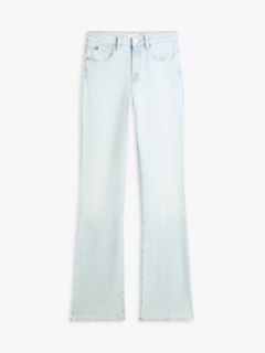 Faded Mid Rise Bootcut Jeans — Blue 5