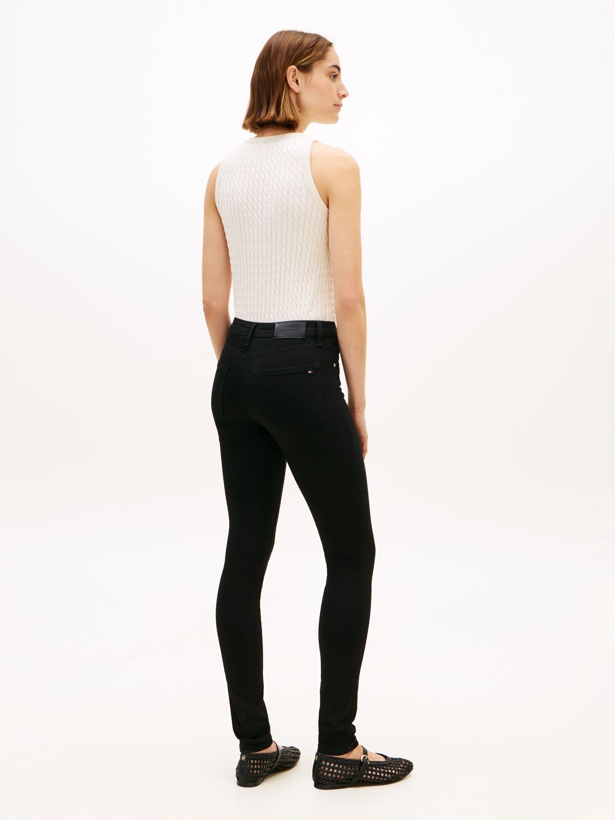 Como Mid Rise Skinny Black Jeans — Black