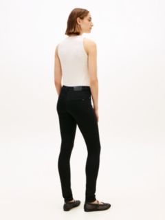 Como Mid Rise Skinny Black Jeans — Black 4