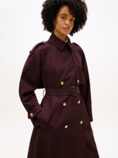 Water Repellent Twill Oversized Trench Coat — Brown 2