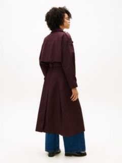 Water Repellent Twill Oversized Trench Coat — Brown 4