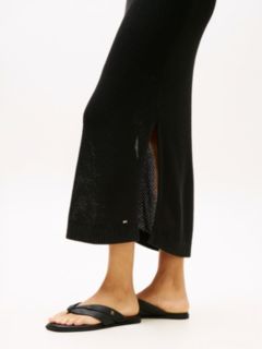 Crochet Maxi Tank Top Dress — Black 3