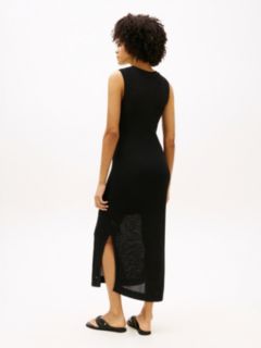 Crochet Maxi Tank Top Dress — Black 4
