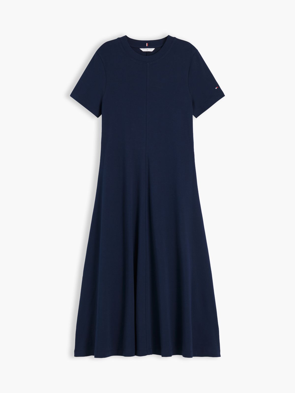Interlock Knit Midi Fit And Flare Dress — Blue