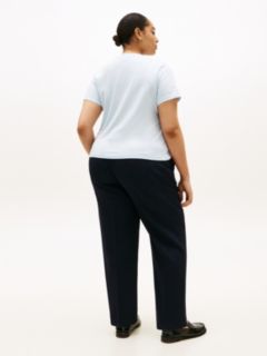 Curve Logo Jersey Crew Neck T-Shirt — Blue 4
