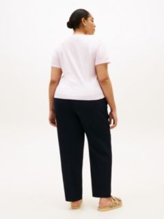 Curve Logo Jersey Crew Neck T-Shirt — Pink 4