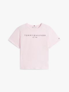 Curve Logo Jersey Crew Neck T-Shirt — Pink 5