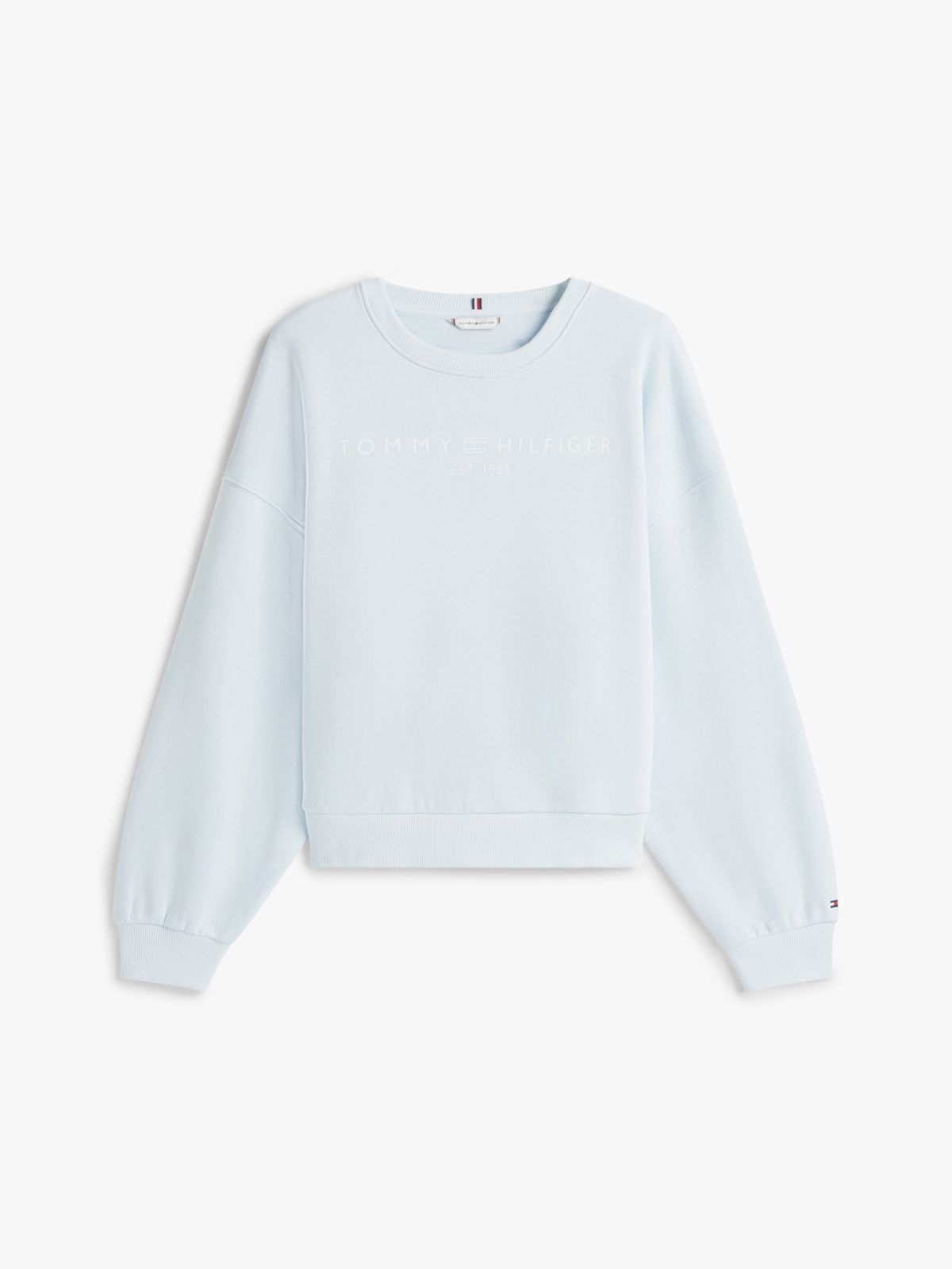 Curve Logo Flex Fleece Relaxed Sweatshirt — Blue