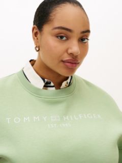 Curve Logo Flex Fleece Relaxed Sweatshirt — Green 2