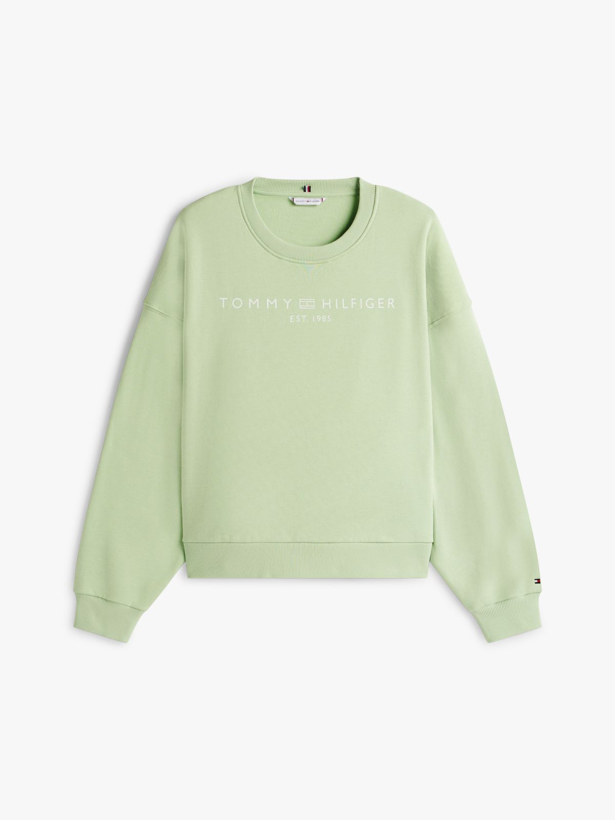 Curve Logo Flex Fleece Relaxed Sweatshirt — Green